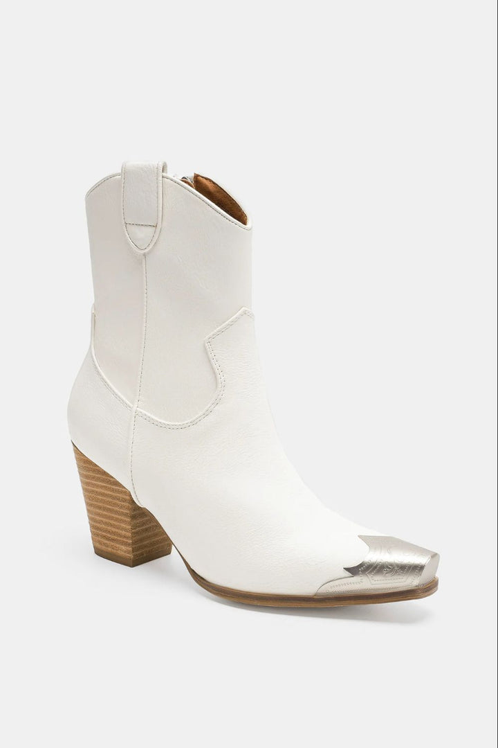 Block Heel Boots with Side Zippers