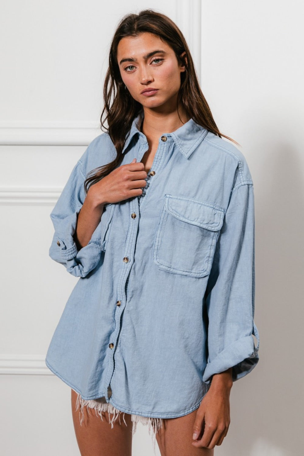 Button Down Jean Shirt