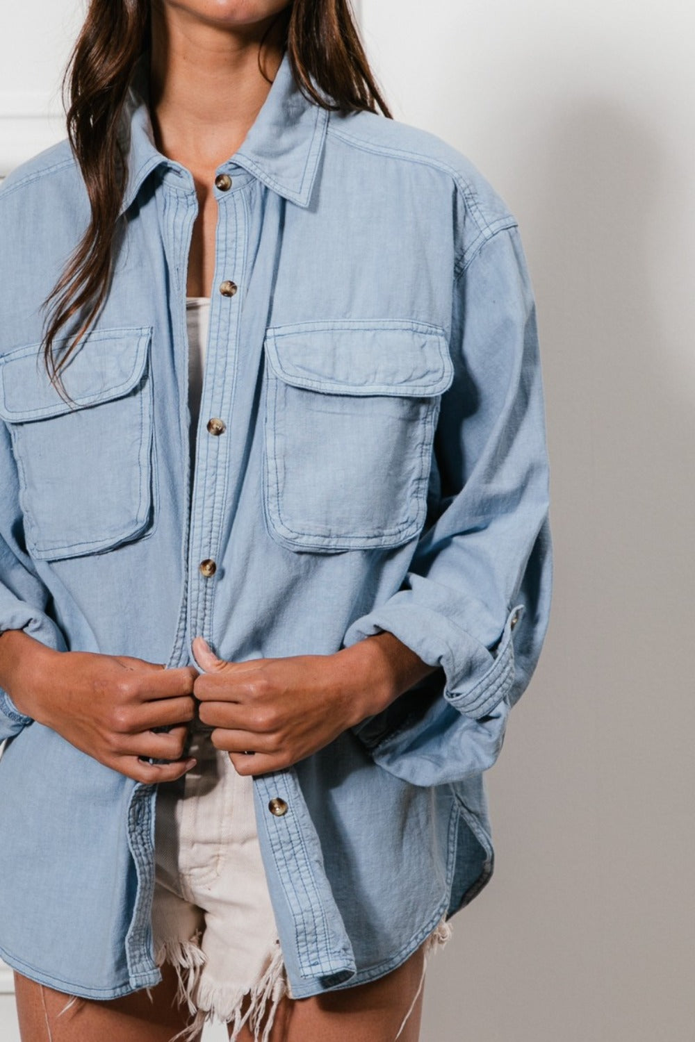 Button Down Jean Shirt