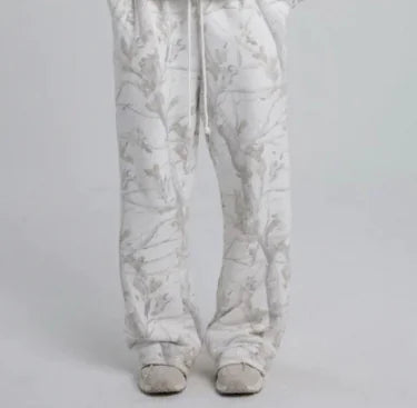 Maple Leaf Print Oversized Sweats Outfit