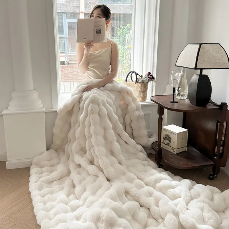 Cloud Faux Fur Throw Blanket