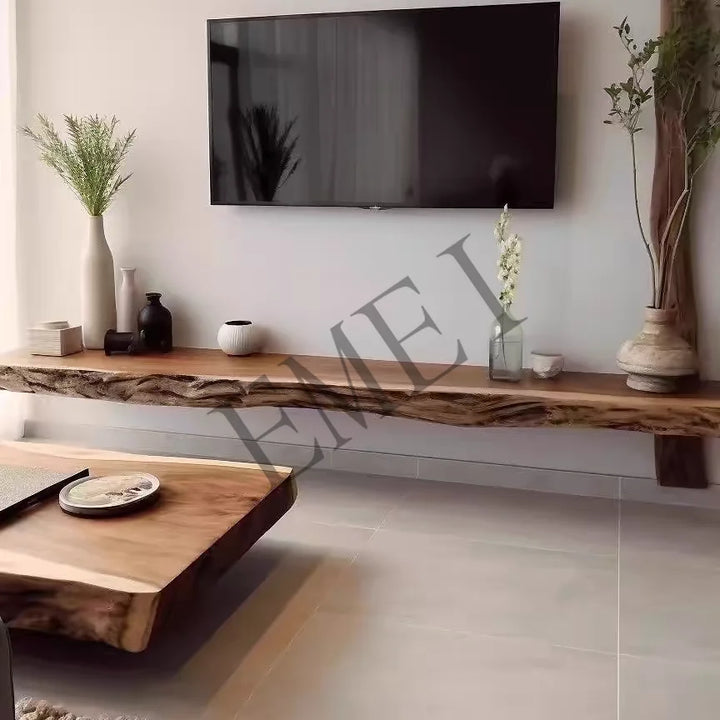 Live Edge Floating Wood Shelf