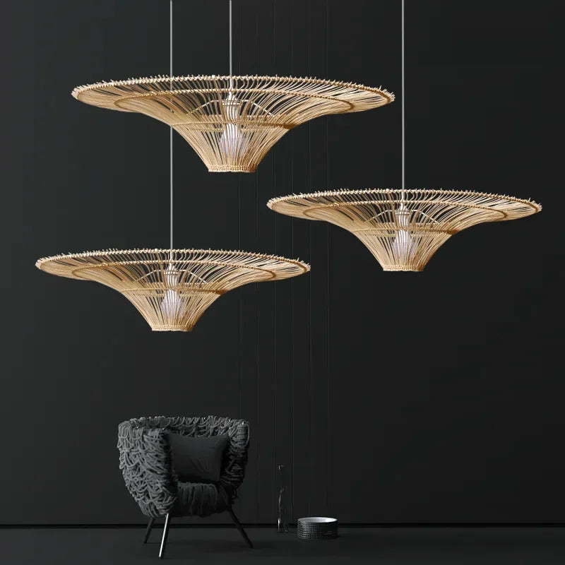 Bamboo Lotus Pendant Light