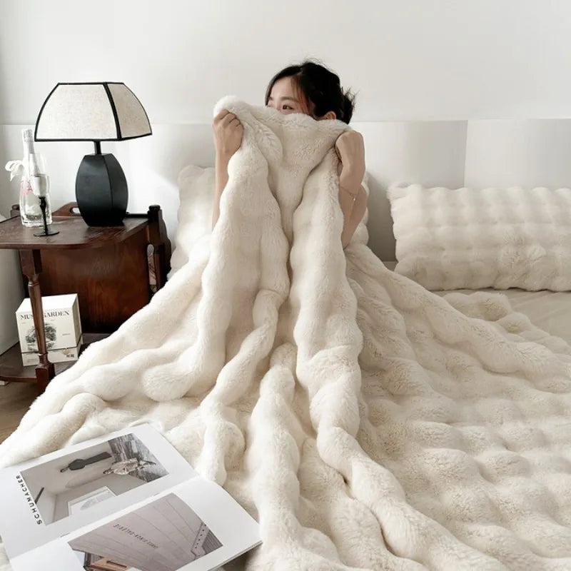 Cloud Faux Fur Throw Blanket