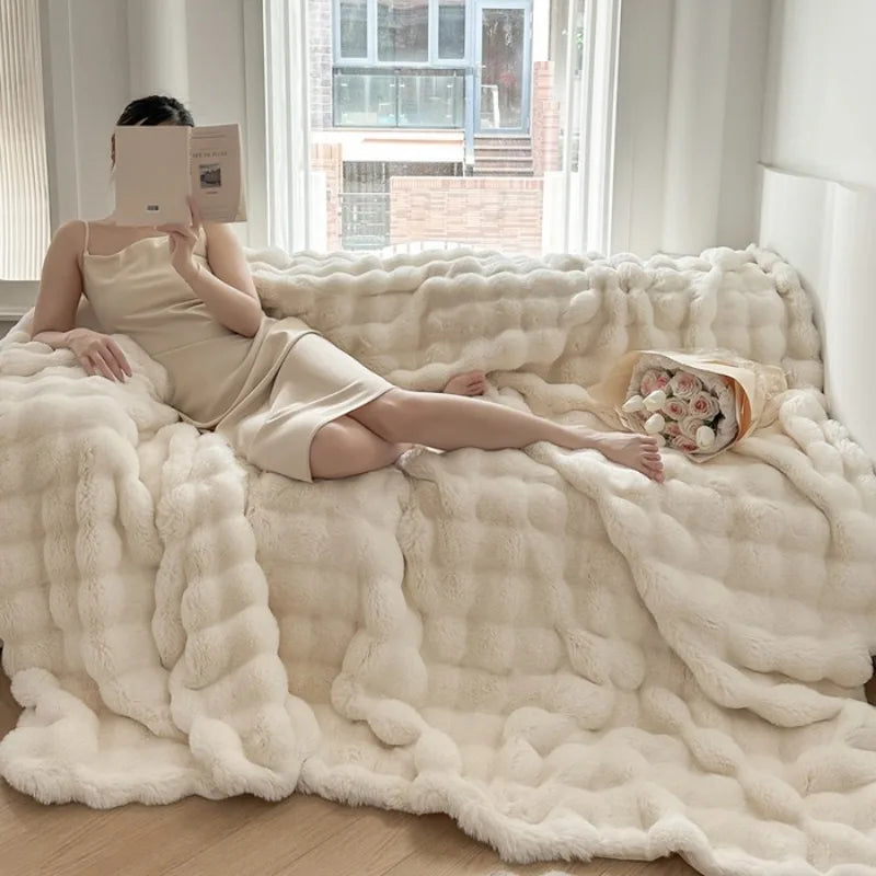 Cloud Faux Fur Throw Blanket