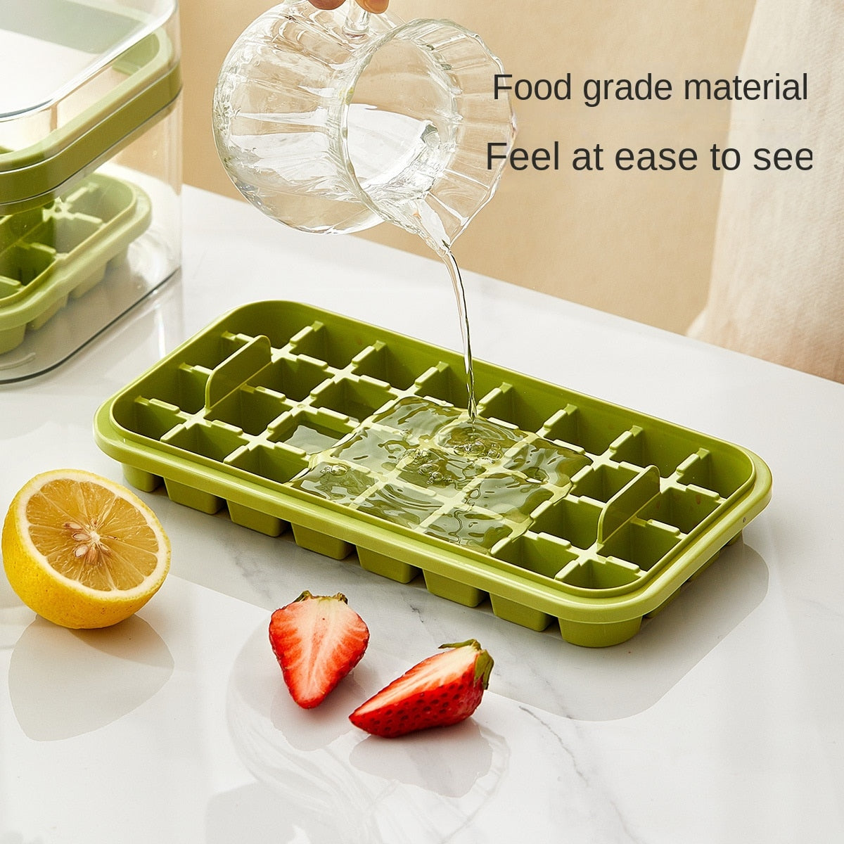 Square Ice Cube Tray with Bin