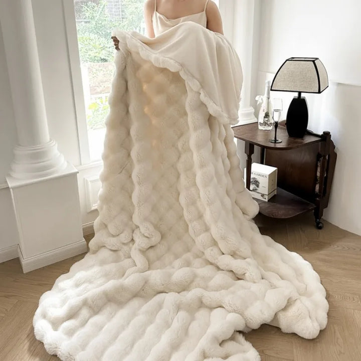 Cloud Faux Fur Throw Blanket