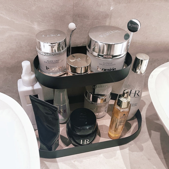 Two Tiered Black Organization Tray
