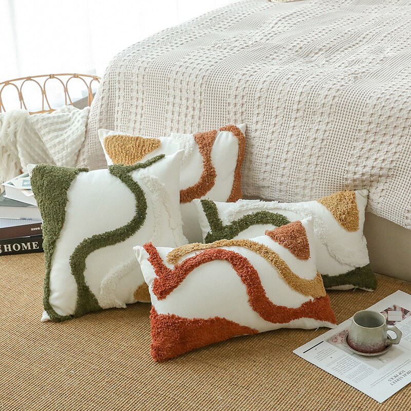 Nordic Abstract Tufted Pillow Covers