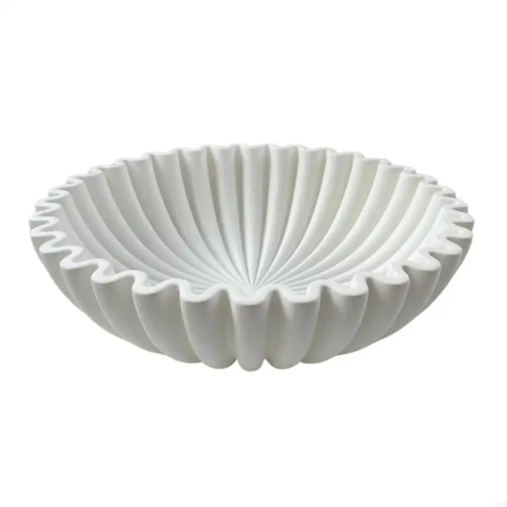 Pleated Ceramic Serving Bowl