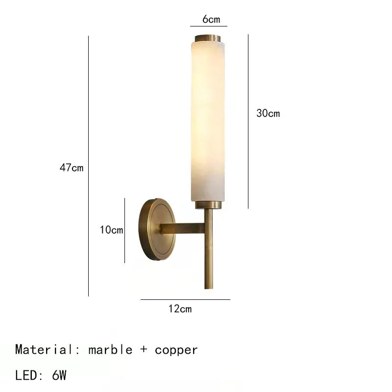Marble Column Wall Sconce