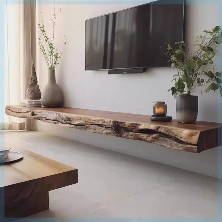 Live Edge Floating Wood Shelf