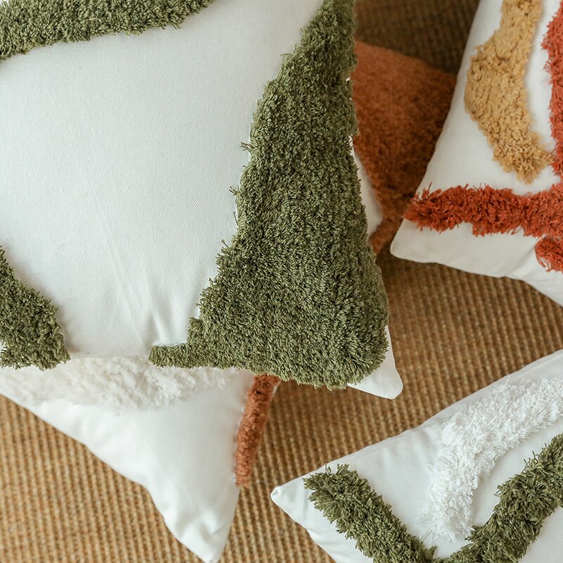 Nordic Abstract Tufted Pillow Covers