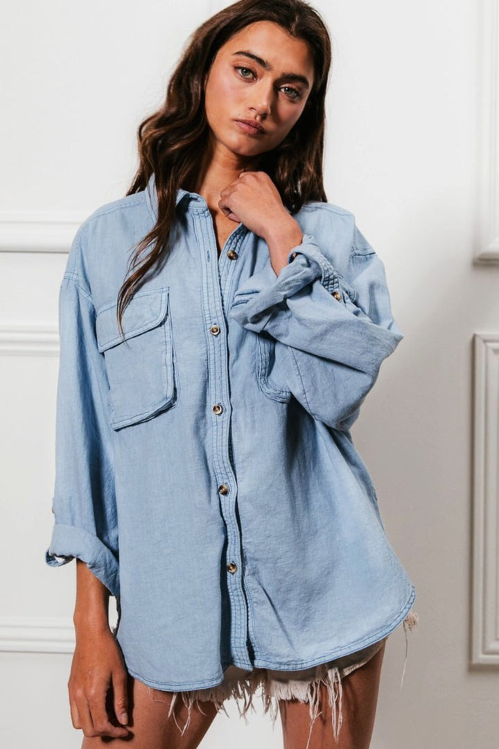 Button Down Jean Shirt