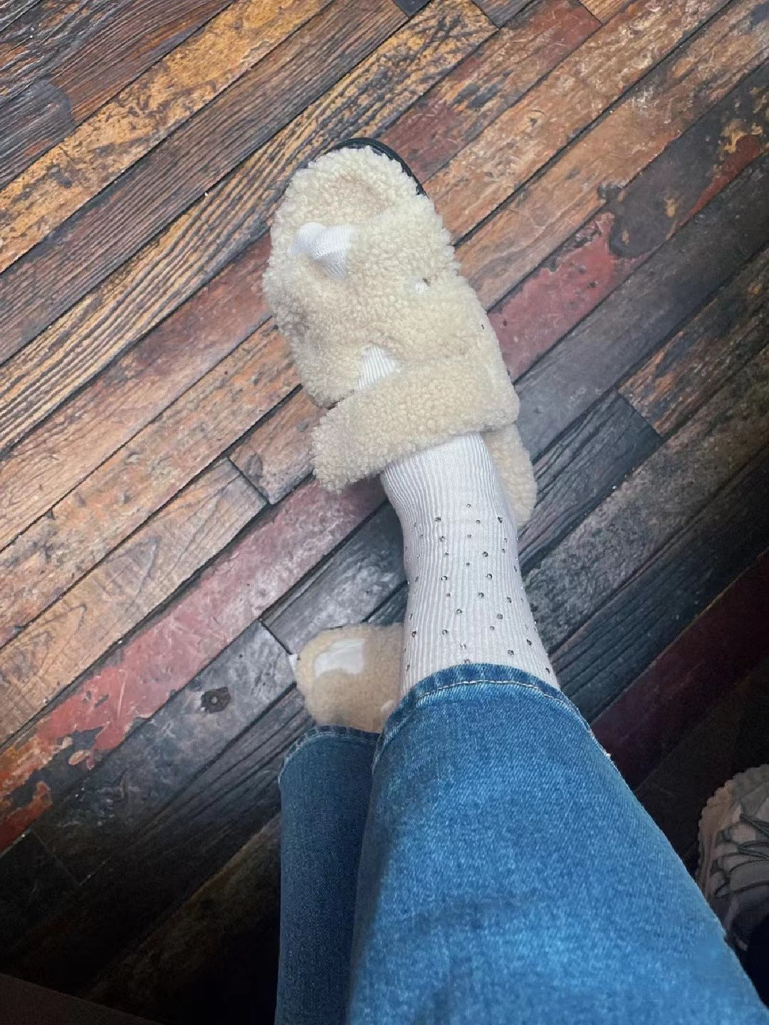 Woolly H slippers
