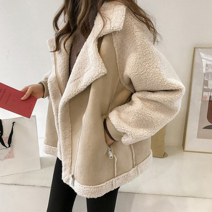 Lapel Warm Bomber Jacket