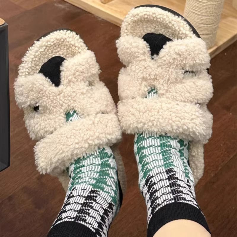 Woolly H slippers