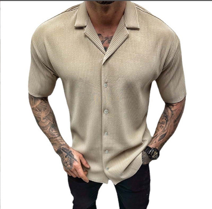 Textured Button Up Shirt