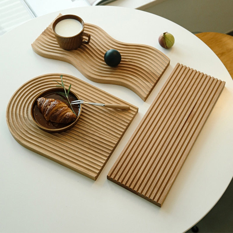 Nordic Groove Wood Tray