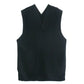 V-neck Knitted Sleeveless Vest