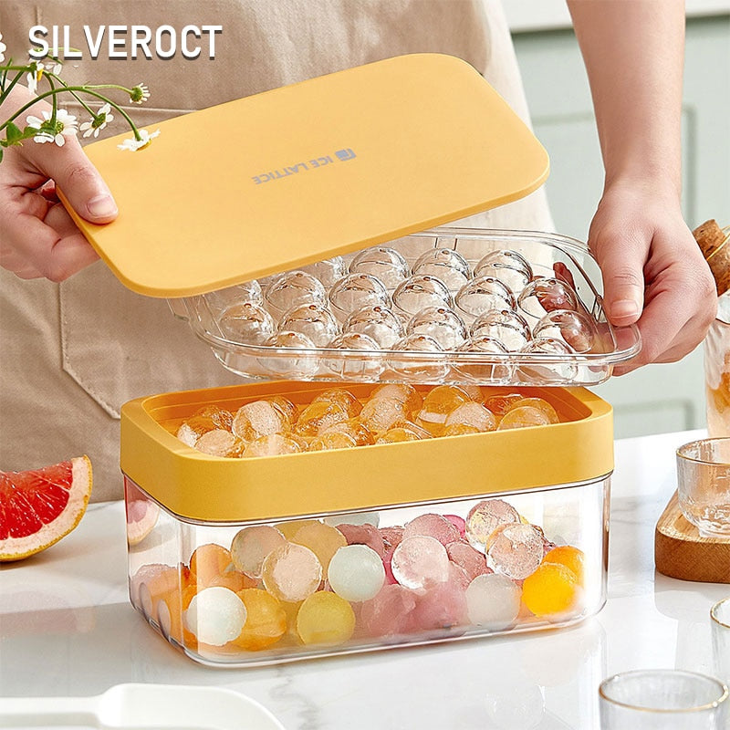 Round Ice Cube Tray With Storage Box