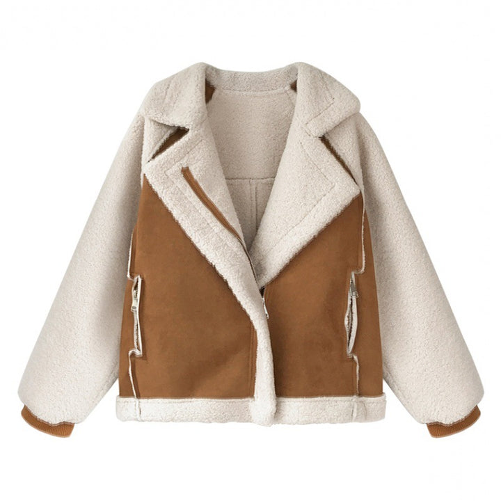 Lapel Warm Bomber Jacket