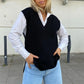 V-neck Knitted Sleeveless Vest